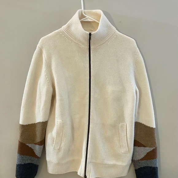 Herno Resort Men's Wool Intarsia Knit Full Zip Bomber Sweater | IT Size 50 - Picture 3 of 10